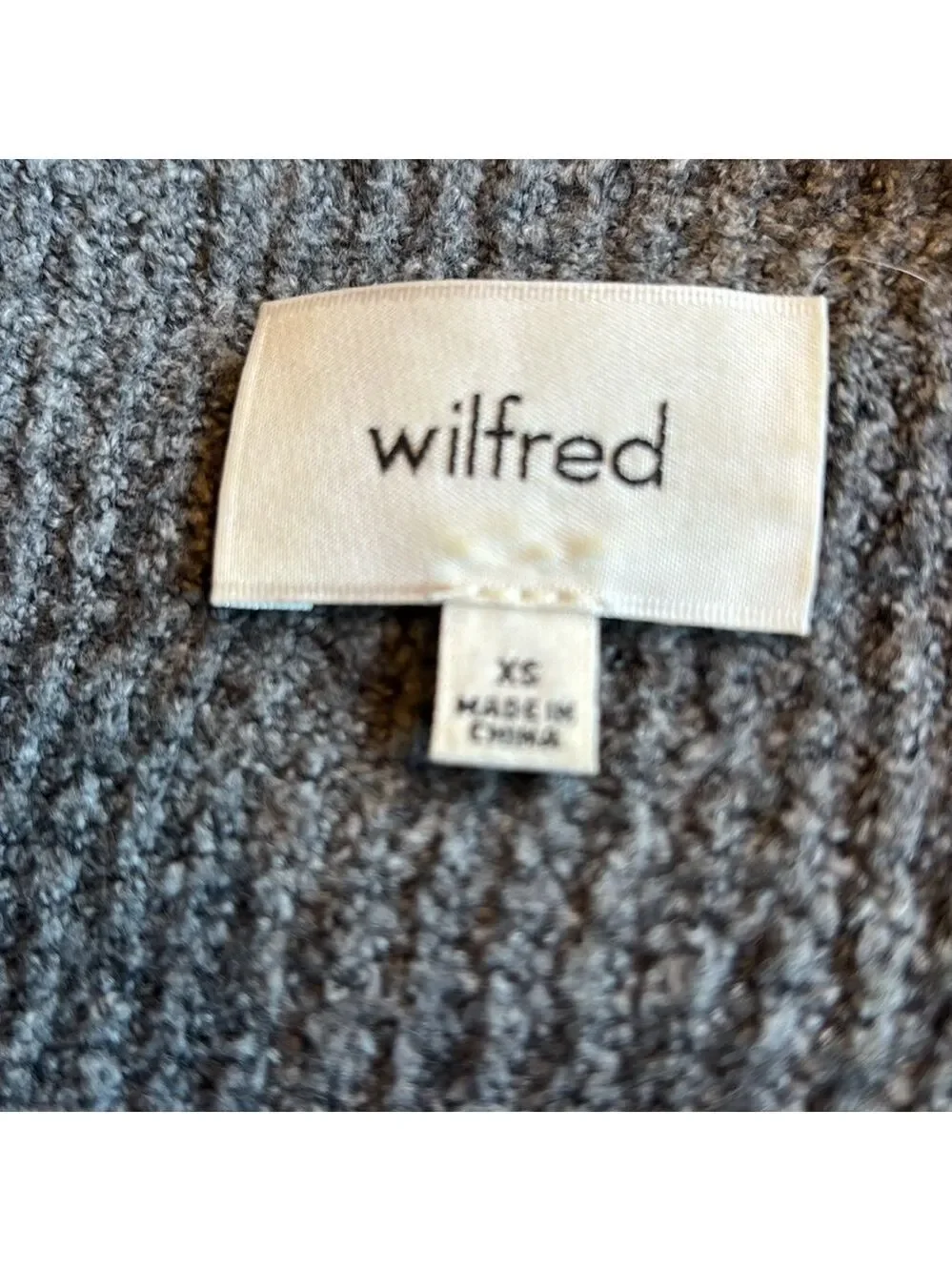Wilfred Charcoal Long Sleeve Knit Dress